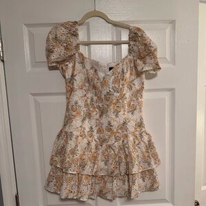 BARDOT ruffle tropical dress NWB NWT